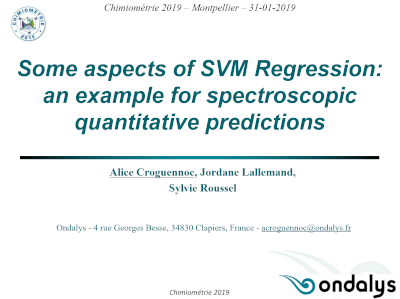 Ondalys-Chimiometrie2019 Conference Chimiométrie 2019
