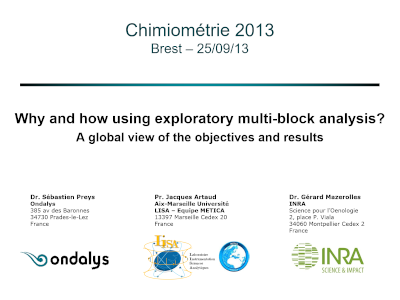 Ondalys-chimiometrie2013 Conference Chimiométrie 2013