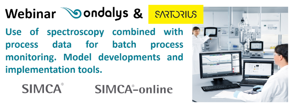 Webinar on process monitoring, organized by Ondalys and Sartorius